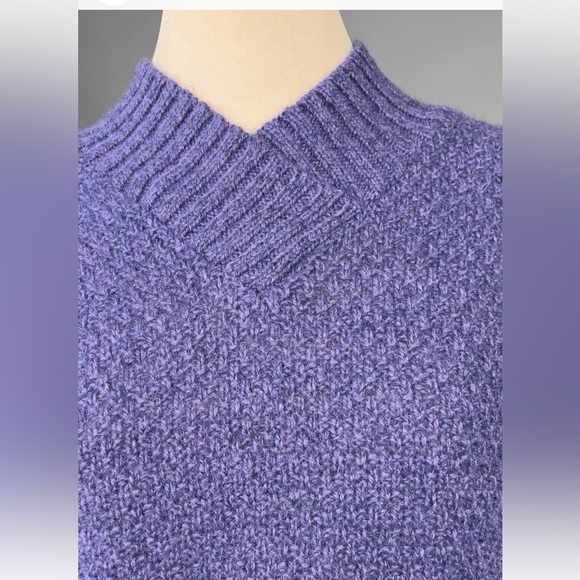 Vintage American Eagle Purple Wool Blend Chunky Pullover Sweater S - Picture 3 of 4